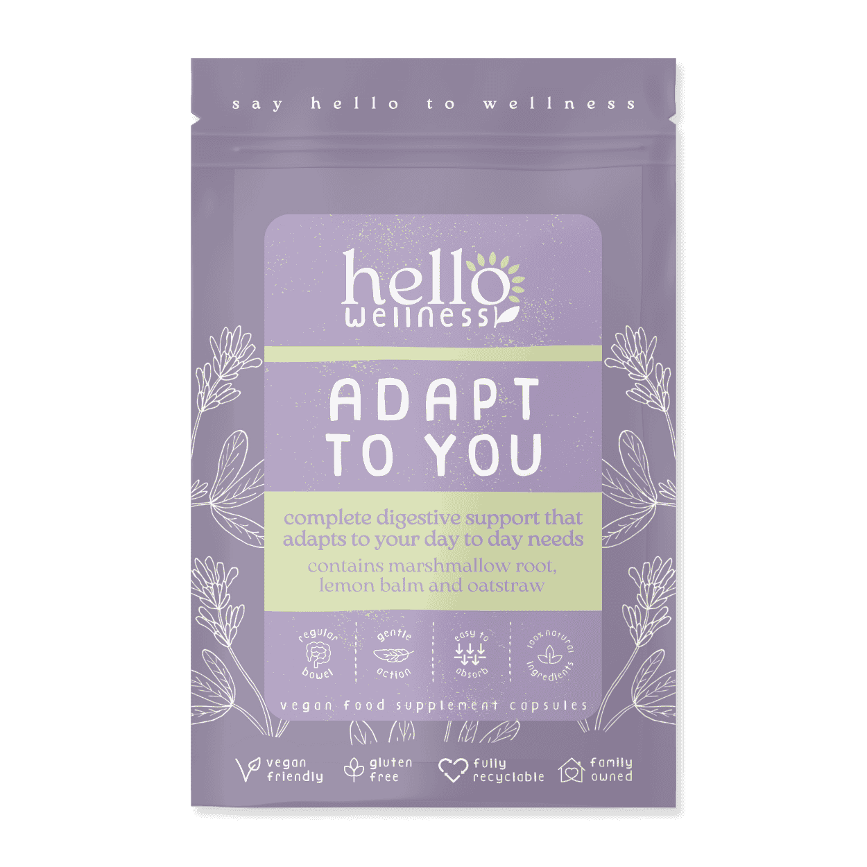 Hello Wellness Adapt to You Digestive Support - 60caps
