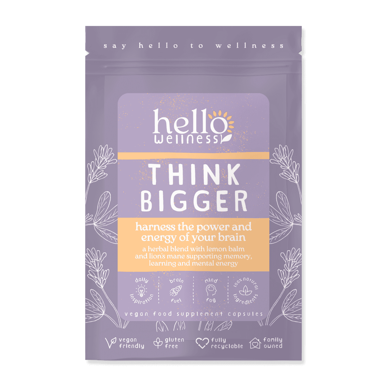 Hello Wellness Think Bigger brain support - 60caps