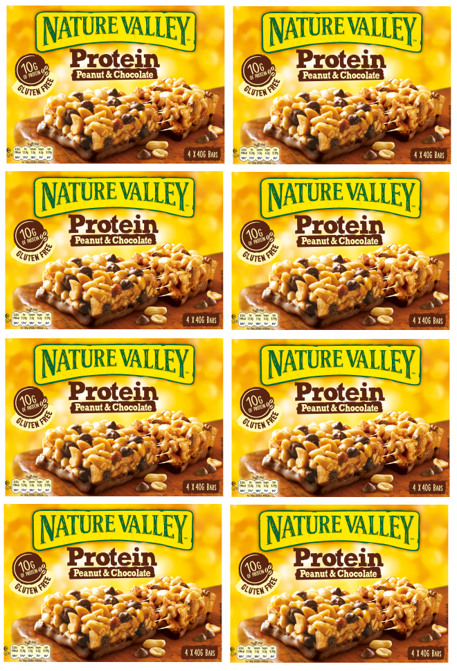 8 x Nature Valley Protein Peanut & Choc 4Pk 160Gm