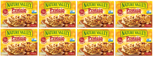 8 x Nature Valley Protein Salted Caramel Nut 4 Pack 160Gm