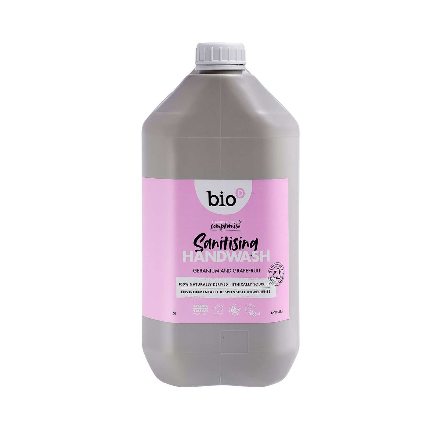 Bio-D Geranium & Grapefruit  Cleansing Hand Wash - 5Ltr