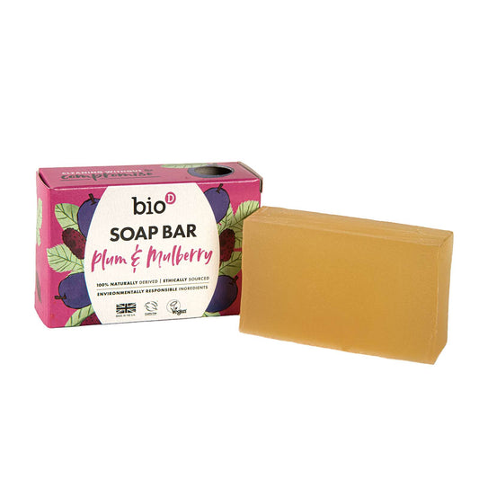 Bio-D Plum & Mulberry Boxed Soap Bar - 90g