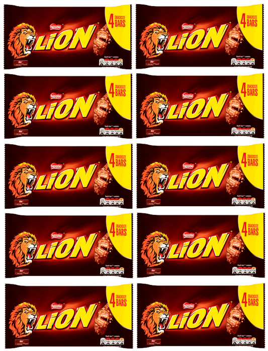 10 x Lion Bar 4Pk 120Gm