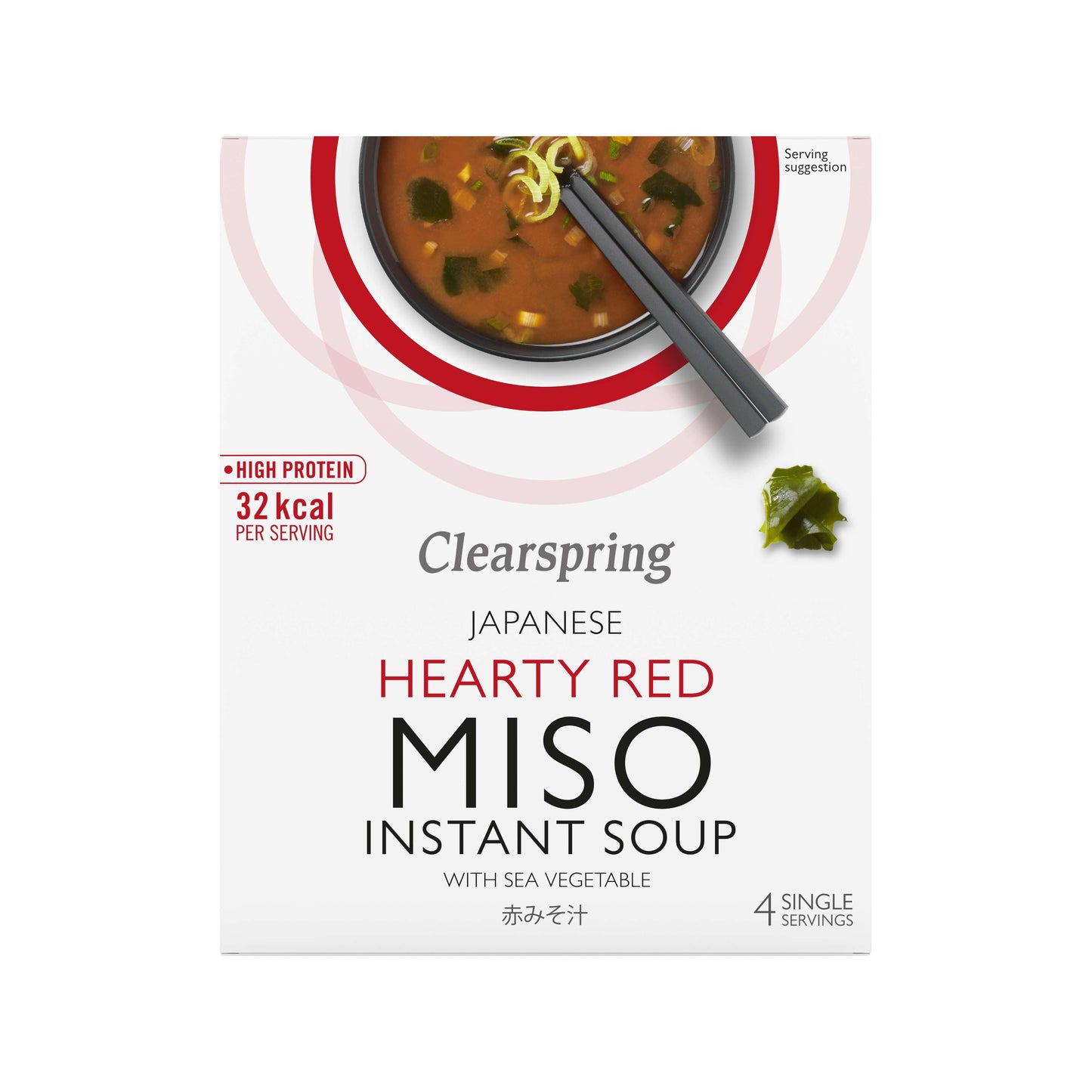 Clearspring Miso Soup - Red w Sea Veg  - 4x10g