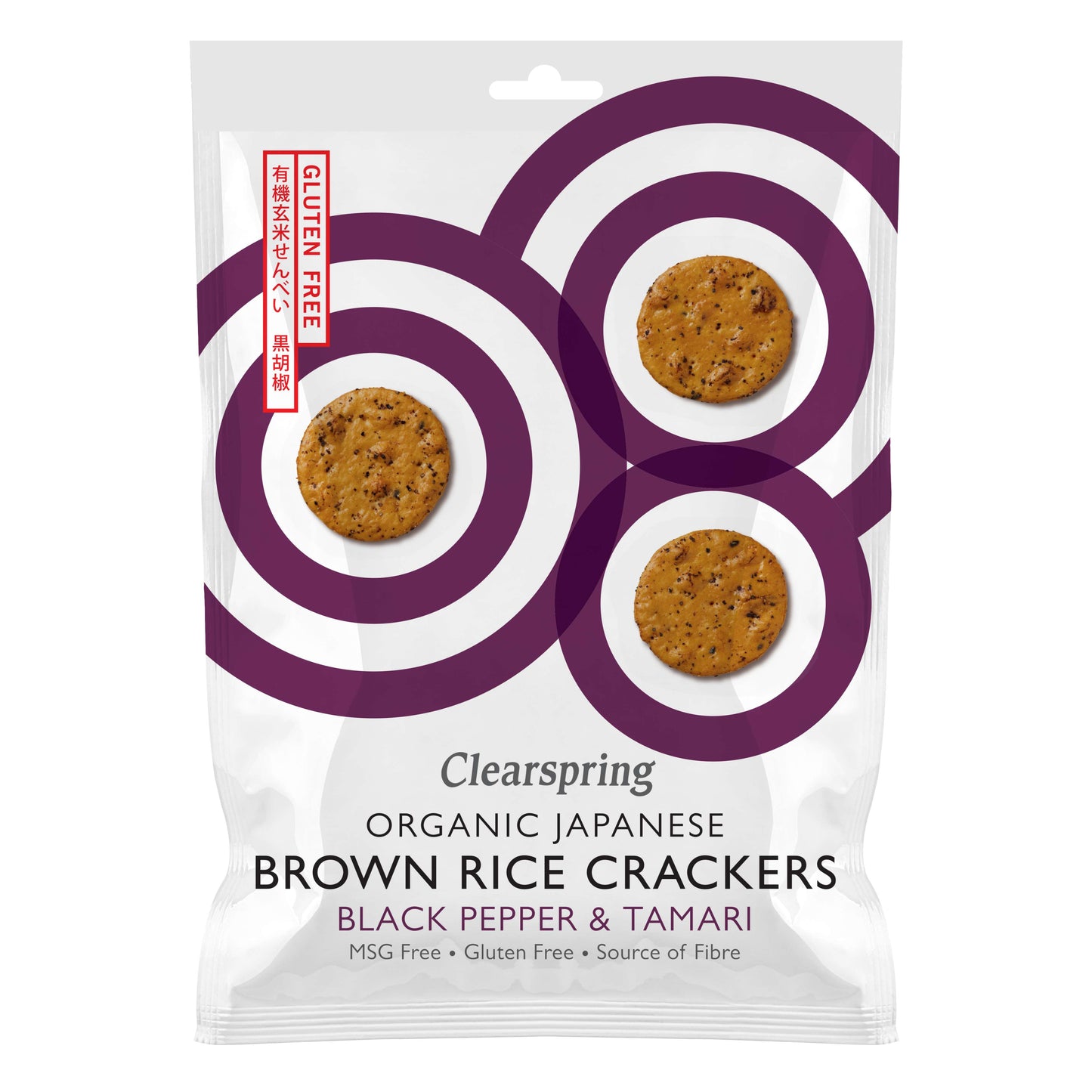 Clearspring Org Jap B/Rice Crackers B/Pepper Tamari - 40g