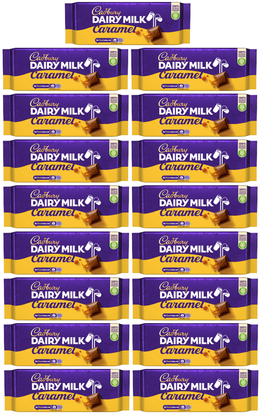 17 X Cadbury Dairy Caramel Large Bar 180GM
