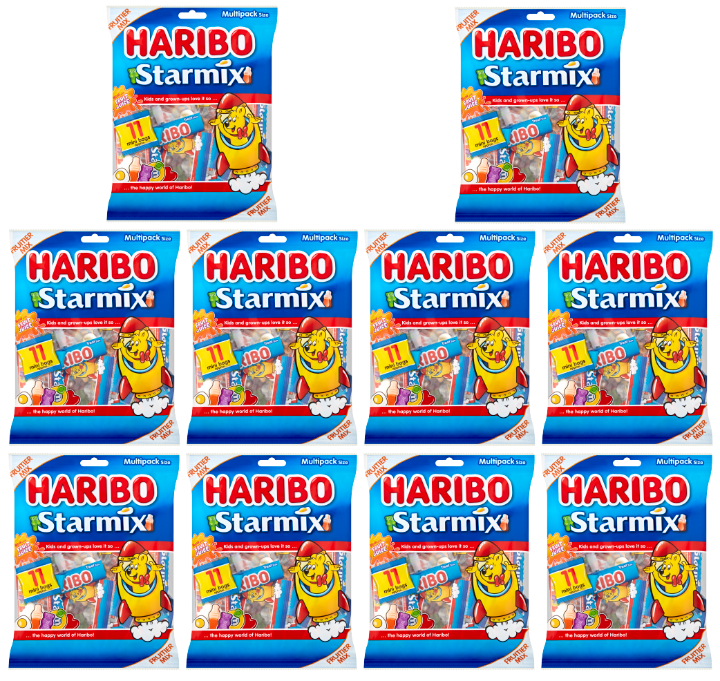 10 x Haribo Starmix Multipack Sweets Bag - 176GM