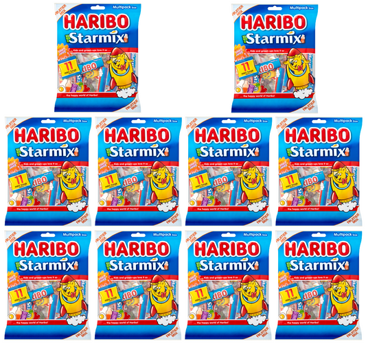 10 x Haribo Starmix Multipack Sweets Bag - 176GM