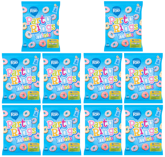 10 x Foxs Mini Party Rings 126Gm