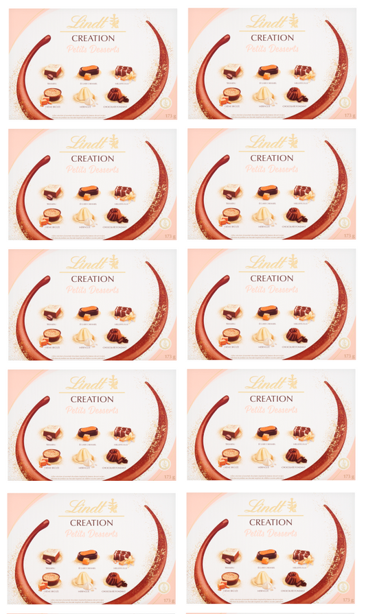 10 x Lindt Creation Dessert Assortment Box Chocolates - 173GM