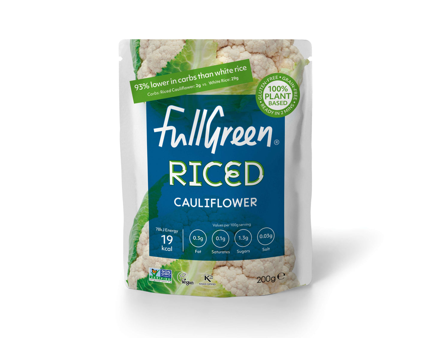 6 x Fullgreen Riced Cauliflower - 200g
