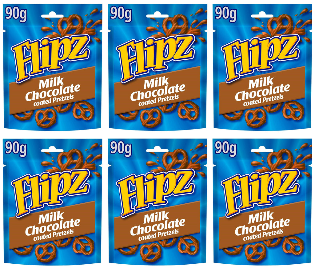6 x Flipz Milk Chocolate Pretzels - 90g