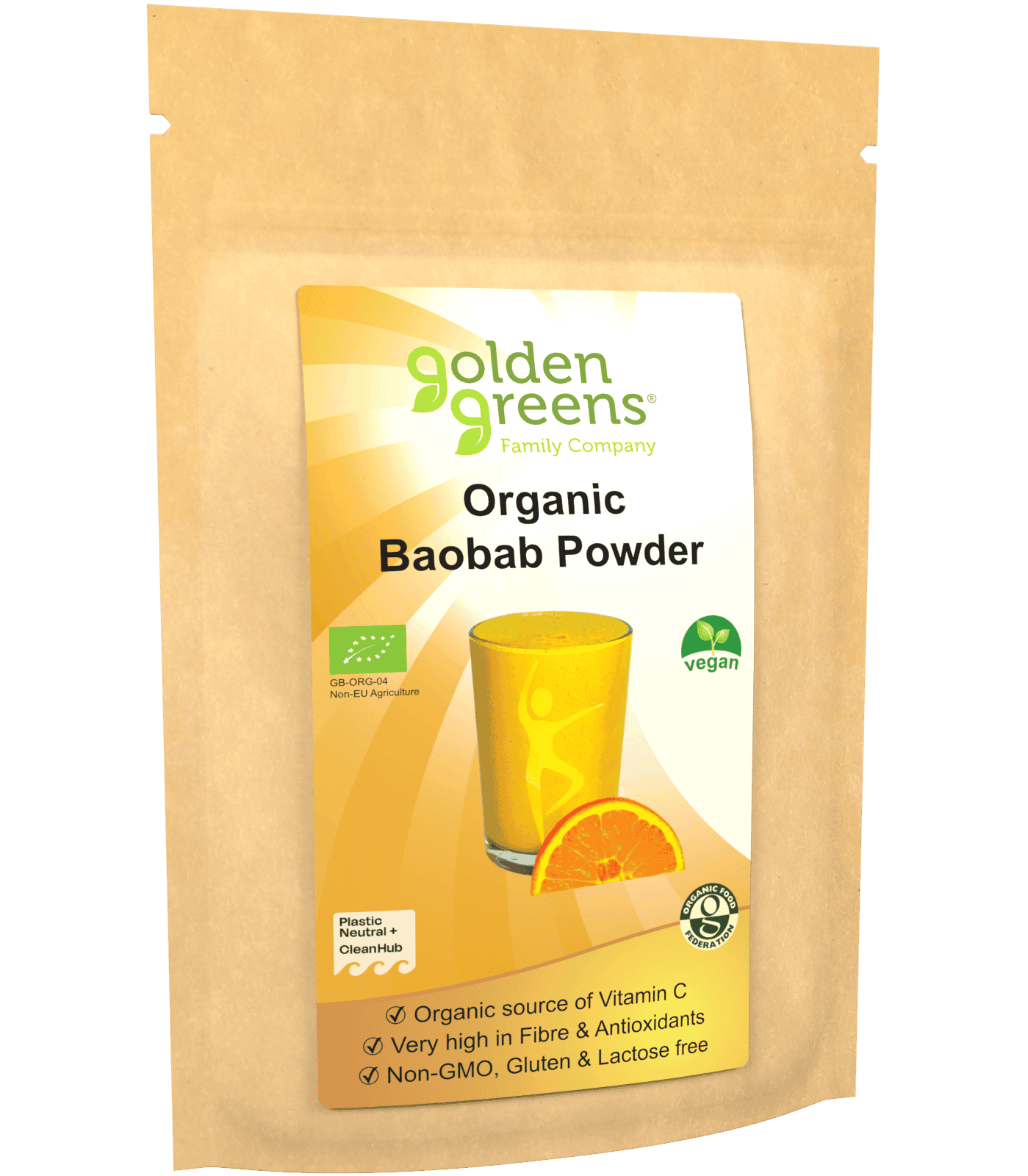 Golden Greens Organic Baobab Powder Large - 200g