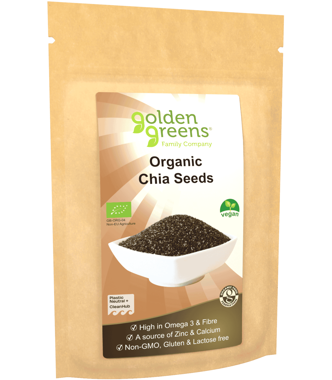 Golden Greens Organic Chia Seeds  - 250g