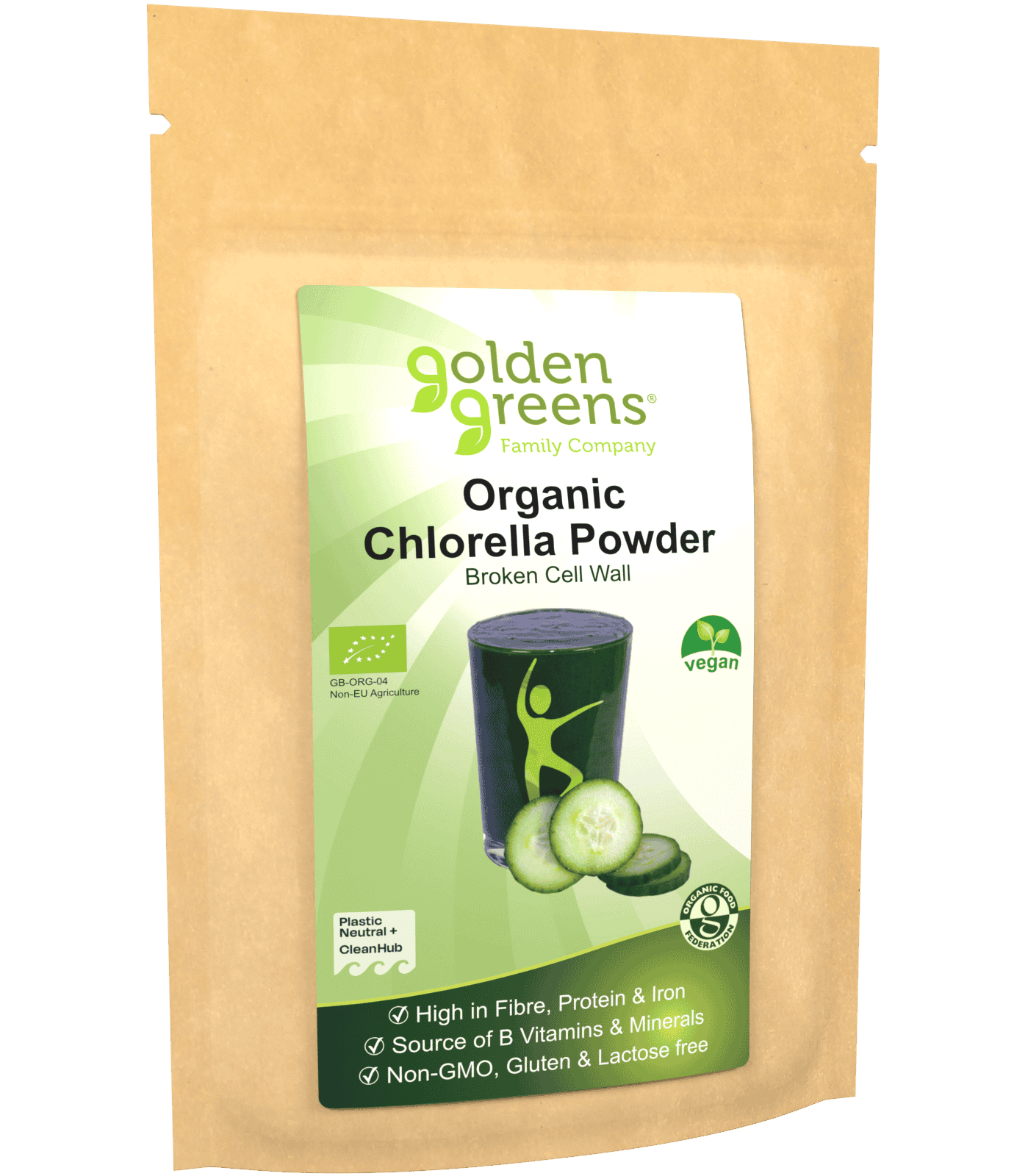 Golden Greens Organic Chlorella Powder  - 100g