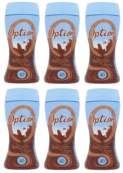 6 x Options Belgian Chocolate Jar 220G