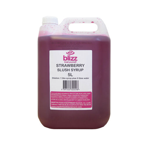 Blizz Strawberry Slush Syrup 5Lt