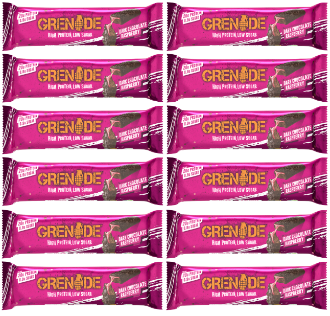 12 X Grenade Carb Killa Dark Chocolate Raspberry 60G