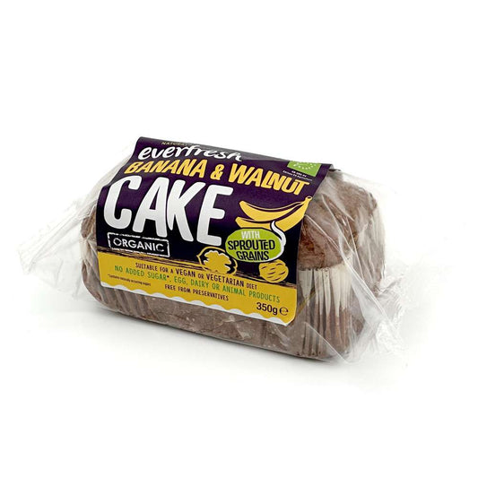 Everfresh Org Banana & Walnut Cake + Sprouted Grain - 350g