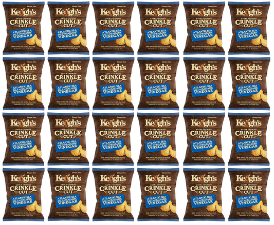 24 x Keoghs Crinkle Cut Sea Salt & Balsamic Vinegar 50Gm