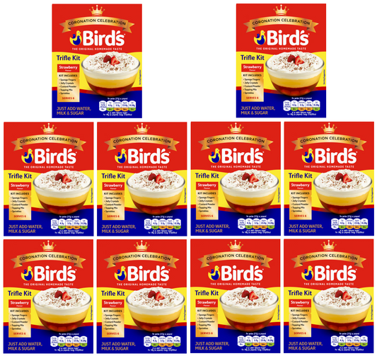 10 x Birds Trifle Strawberry 141G