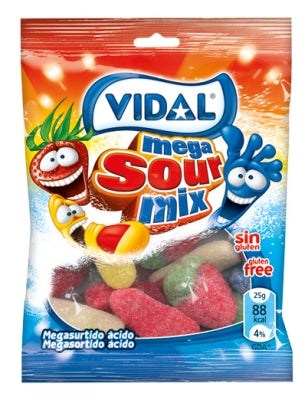14 x Vidal Mega Sour Mix 90Gm