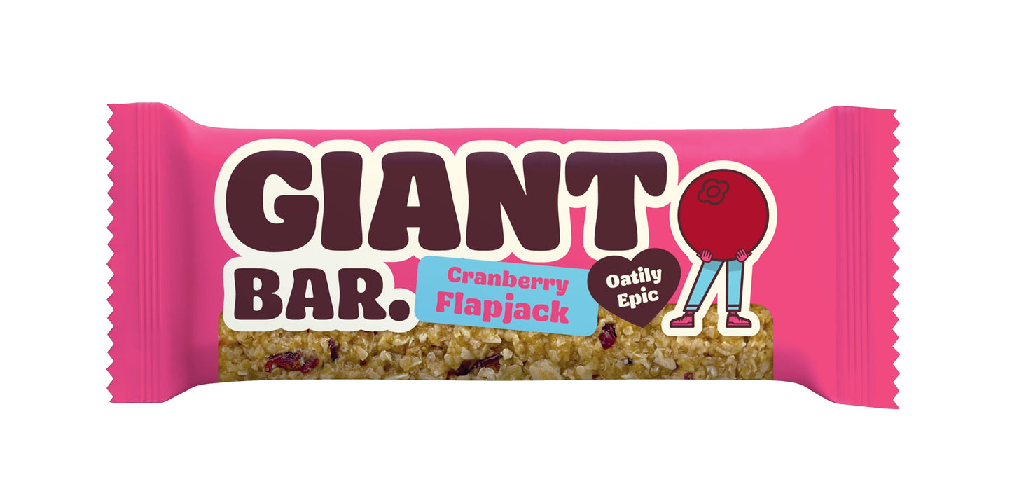 20 x Ma Baker Giant BarCranberry Flapjack - 90g