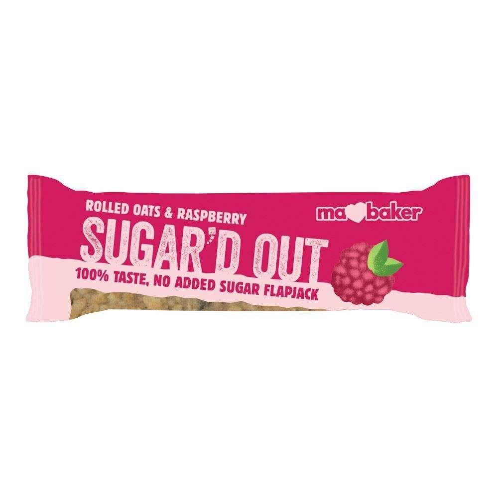 16 x Ma Baker Sugar'd Out R/berry F/jack No Added Sugar - 50g