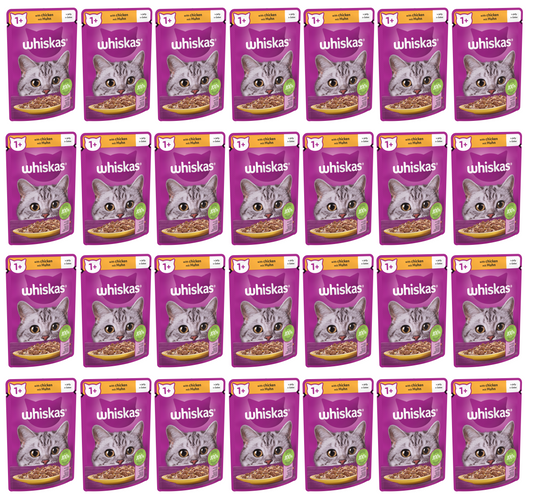 28 x Whiskas Cat 1+ Pouch Chicken & Jelly - 85GM