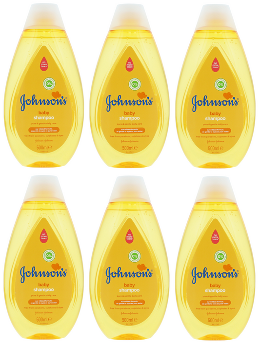 6 x Johnsons Baby Shampoo  - 500ML