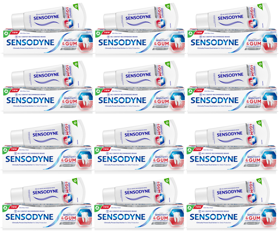 12 x Sensodyne Sensitivity & Gum Whitening - 75ML