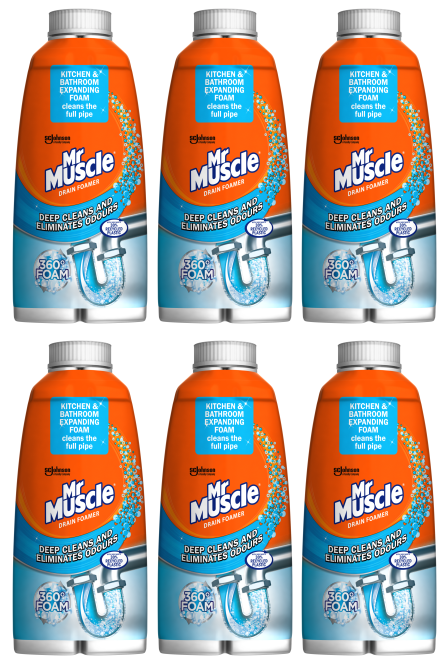 6 x Mr Muscle Drain Foamer - 500ML