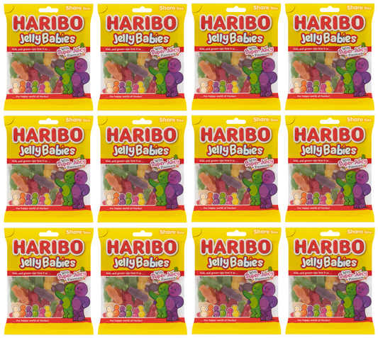 12 x Haribo Jelly Babies 160Gm