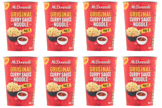 8 x Mcdonnells Original Curry Pot Noodle 85Gm