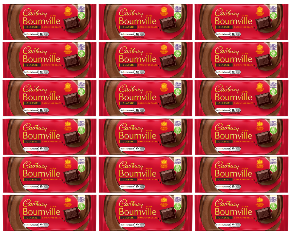 18 x Cadbury Bournville - 100GM