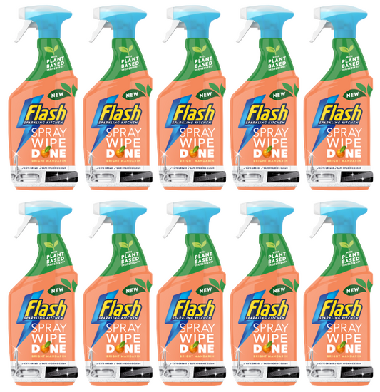 10 x Flash Spray Wipe Done Mandarin - 800ML
