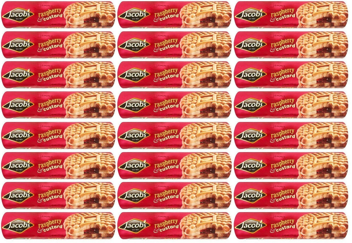 24 x Jacob's Raspberry & Custard 200G