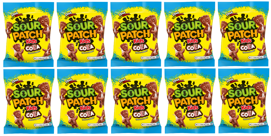 10 X Sour Patch Cola Sugar Free 140G