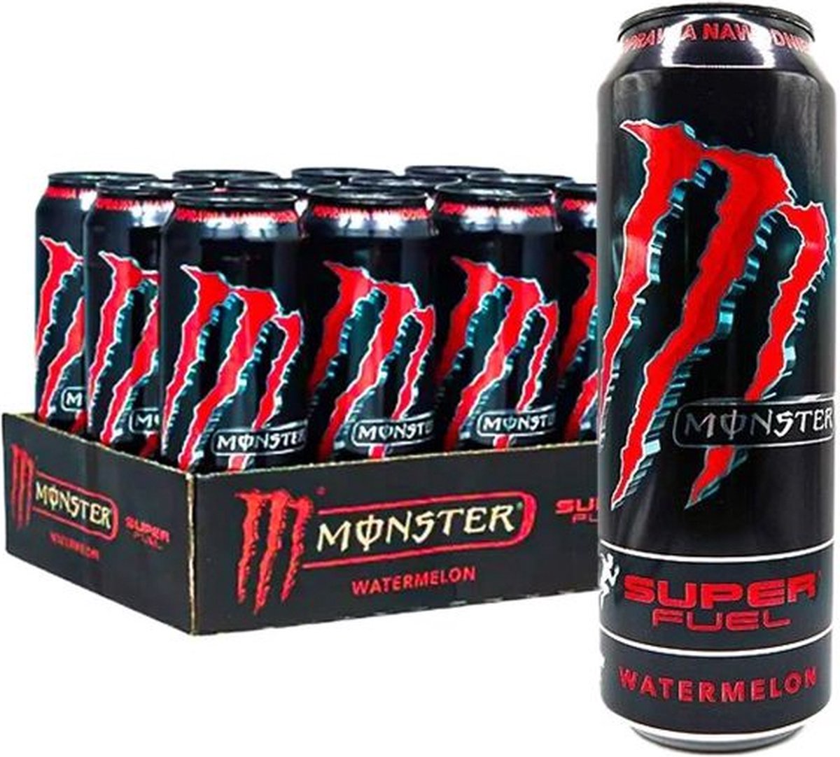 12 x Monster Super Fuel Watermelon 568Ml