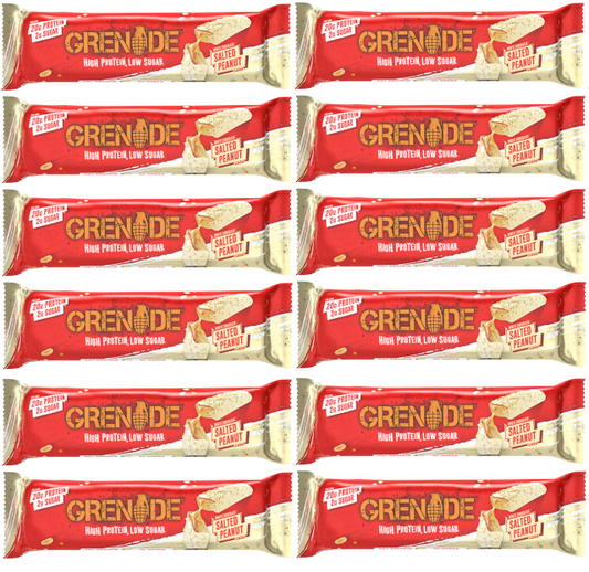 12 X Grenade Carb Killa Bar White Choc Salted Peanut 60G