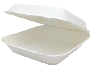 12 x Bagasse Meal Box Rectangle 7In