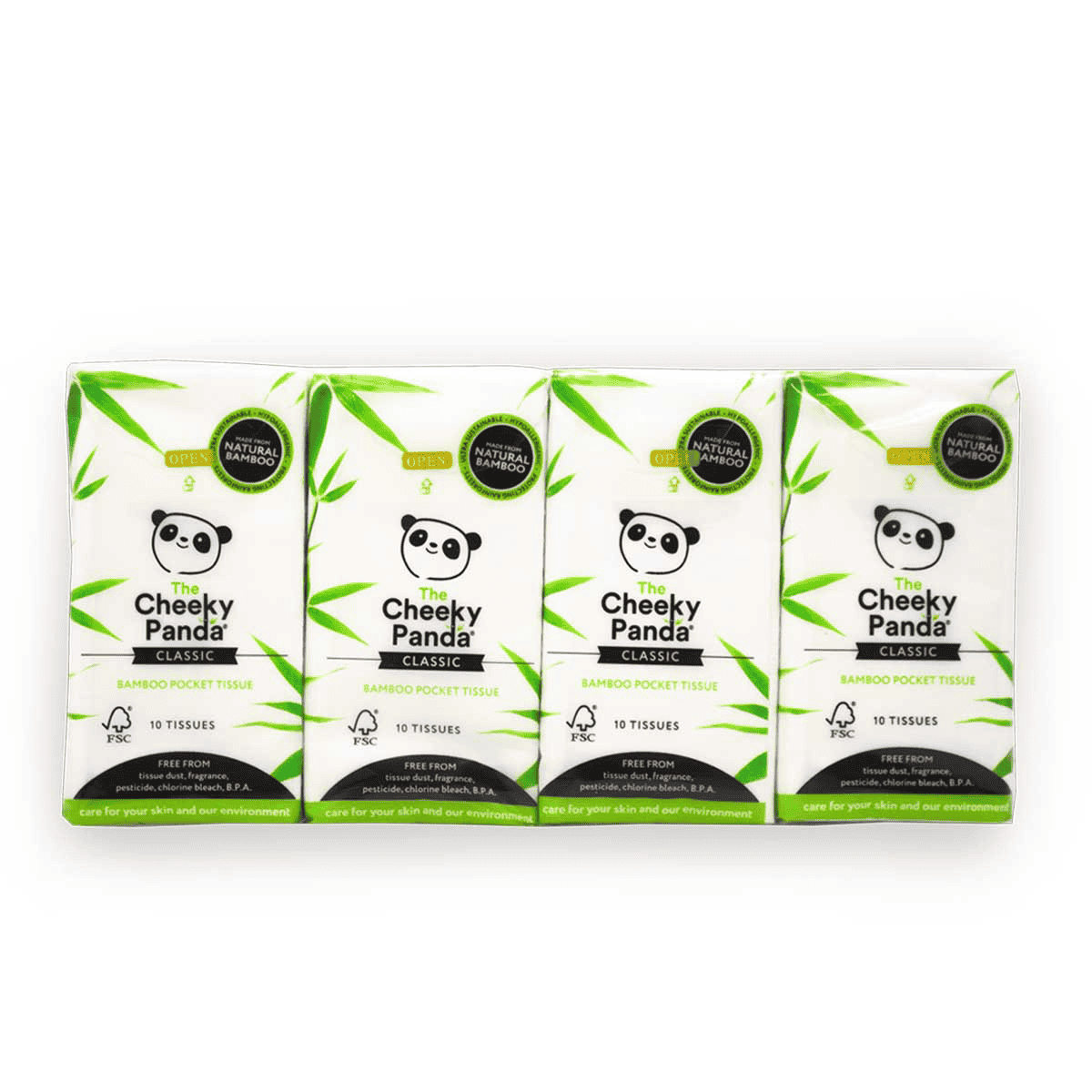 The Cheeky Panda Classic Pocket tissue - 8pc
