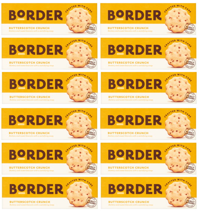 12 X Border Sweet Memories Butterscotch Crunch Biscuits 135Gm