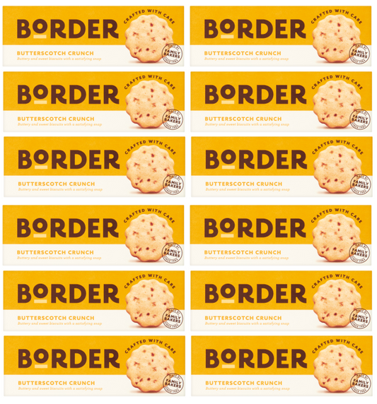 12 X Border Sweet Memories Butterscotch Crunch Biscuits 135Gm