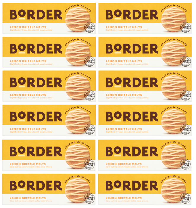 12 X Border Biscuits Lemon Drizzle Melts 150Gm