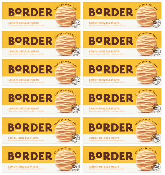 12 X Border Biscuits Lemon Drizzle Melts 150Gm