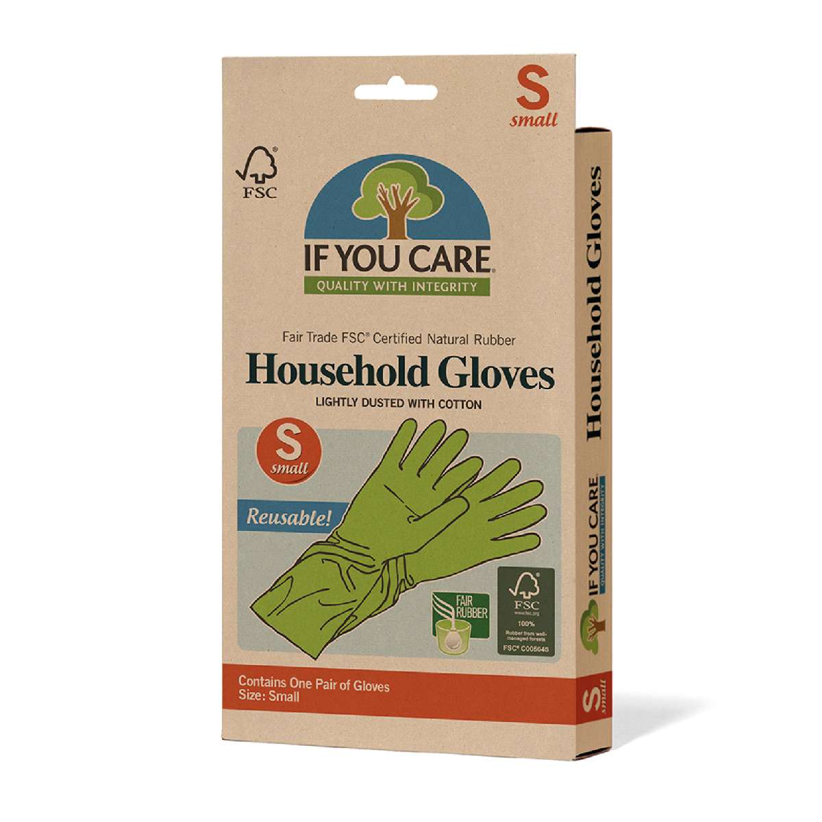 If You Care FSC Cert Fair Rubber Latex Gloves Small - 1pc