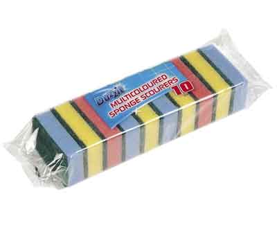 40 X Duzzit Sponge Scourers 10 PACK
