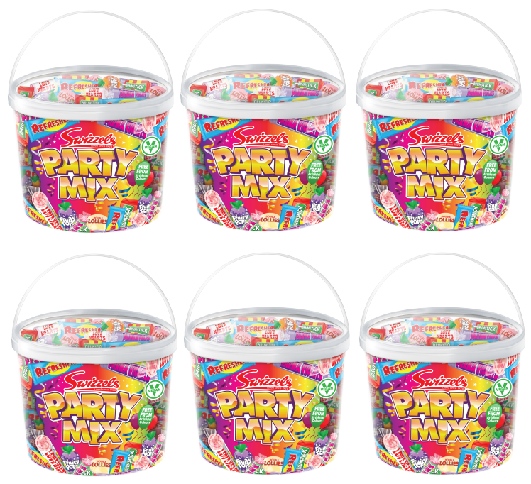 6 x Swizzels Party Mix Tub - 785GM