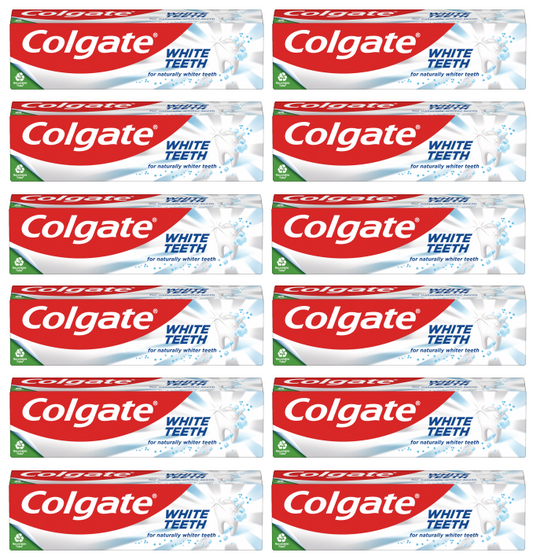 12 x Colgate Toothpaste White Teeth - 75Ml